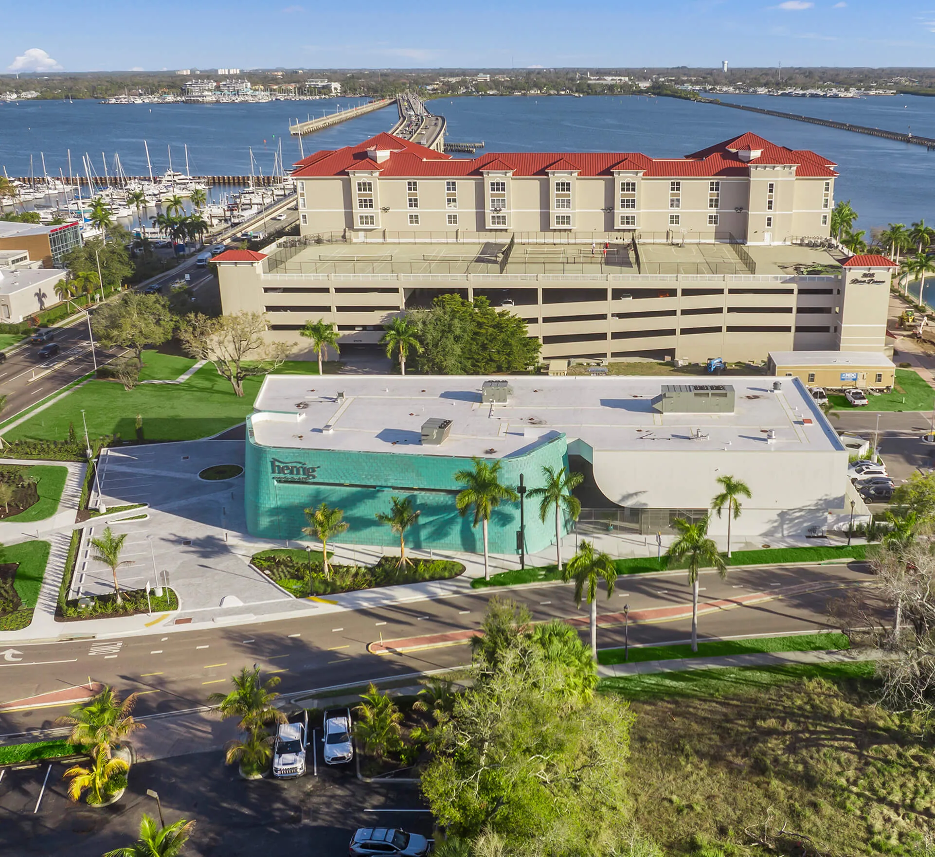 Herrig Center for the Arts with art exhibitions, classrooms, and community-focused programming